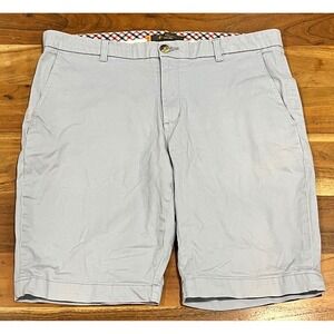 Ben Sherman Mens Chino Shorts Light Blue Cotton Stretch Size 34 RN 151451